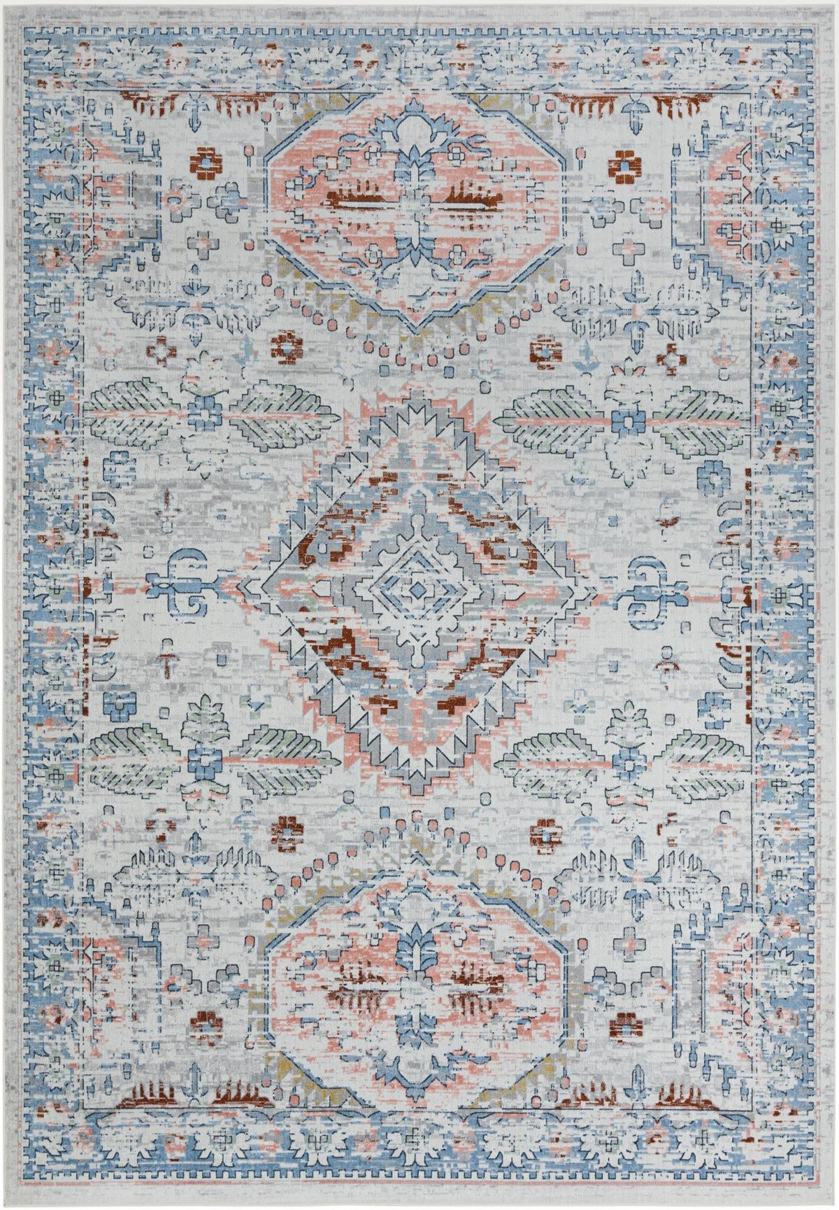 Aegean Elegance Washables Collection Area Rug -  Patmos Rectangle Ivory Main