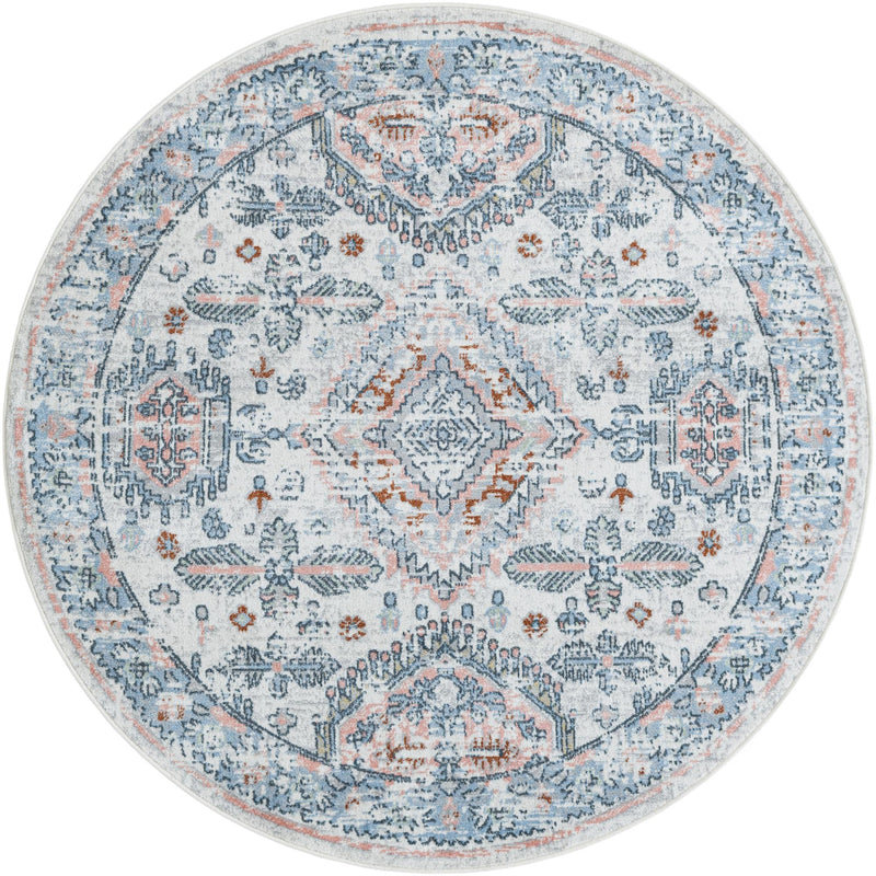 Aegean Elegance Washables Collection Area Rug -  Patmos Round Ivory  lifestyle 19