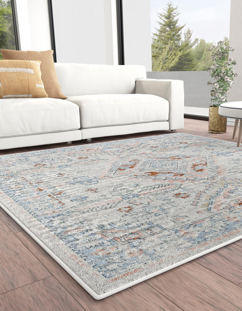 Aegean Elegance Washables Collection Area Rug -  Patmos Square Ivory  lifestyle 24