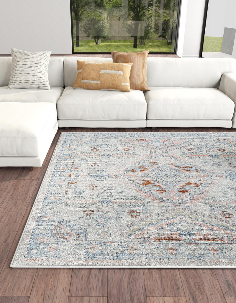 Aegean Elegance Washables Collection Area Rug -  Patmos Square Ivory  lifestyle 25