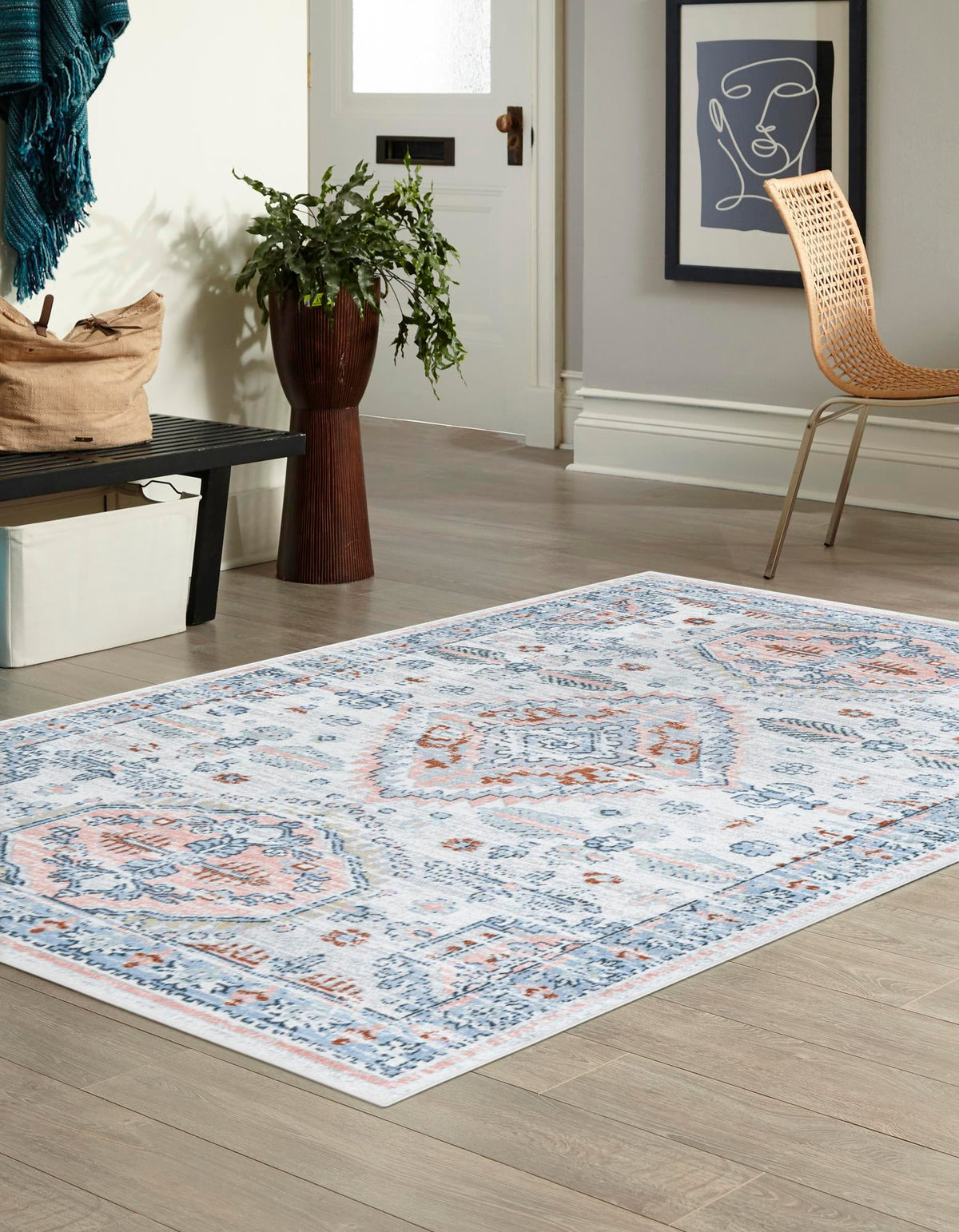 Aegean Elegance Washables Collection Area Rug -  Patmos Rectangle Ivory  lifestyle 3