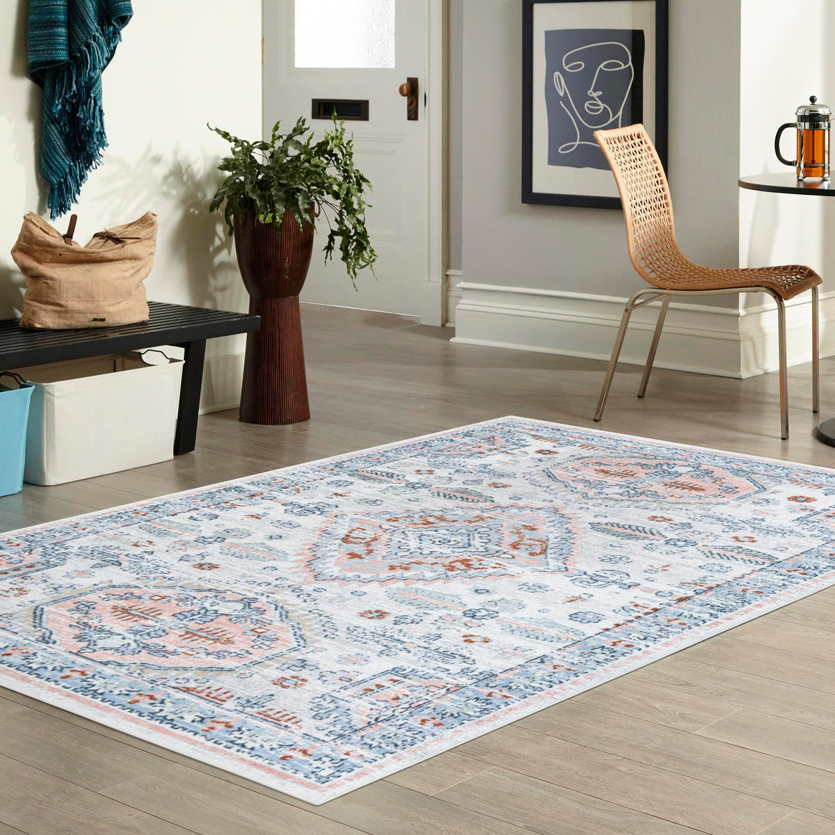 Aegean Elegance Washables Collection Area Rug -  Patmos Rectangle Ivory  lifestyle 15
