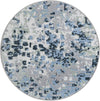 Aegean Elegance Washables Collection Area Rug -  Andros Round Gray Navy Green  lifestyle 17