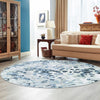 Aegean Elegance Washables Collection Area Rug -  Andros Round Gray Navy Green  lifestyle 69