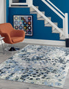 Aegean Elegance Washables Collection Area Rug -  Andros Rectangle Gray Navy Green  lifestyle 2