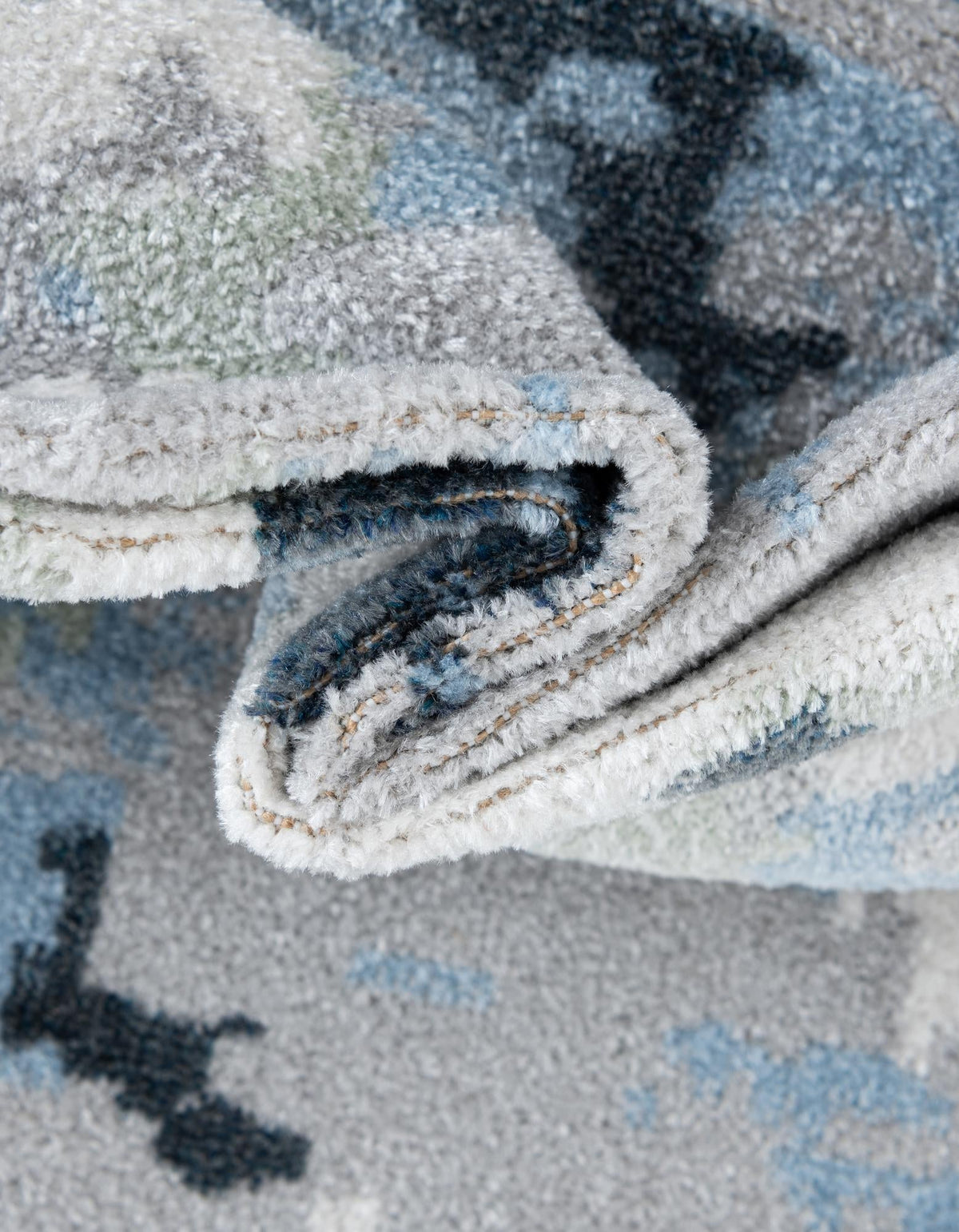 Aegean Elegance Washables Collection Area Rug -  Andros Rectangle Gray Navy Green  lifestyle 7