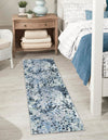 Aegean Elegance Washables Collection Area Rug -  Andros Runner Gray Navy Green  lifestyle 19