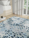 Aegean Elegance Washables Collection Area Rug -  Andros Square Gray Navy Green  lifestyle 26