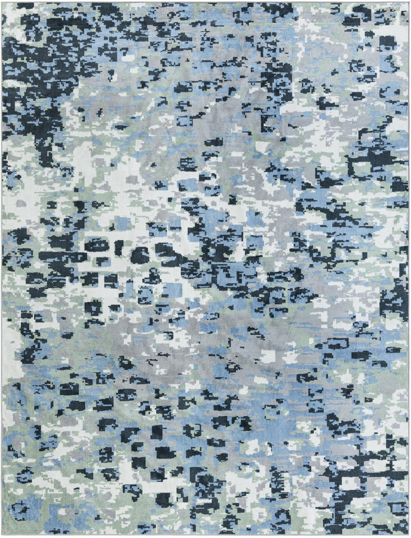 Aegean Elegance Washables Collection Area Rug -  Andros Rectangle Gray Navy Green  lifestyle 2