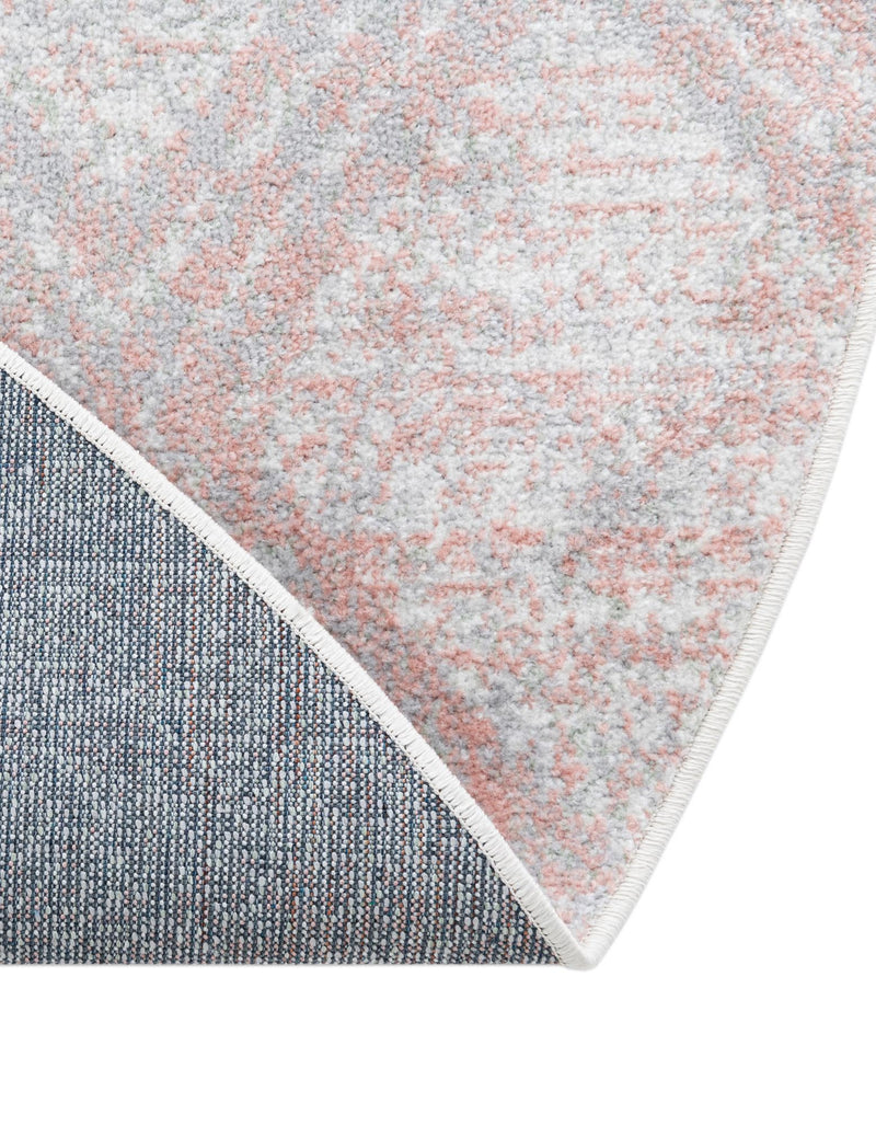 Aegean Elegance Washables Collection Area Rug -  Tinos Round Rose Pink  lifestyle 92