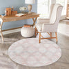 Aegean Elegance Washables Collection Area Rug -  Tinos Round Rose Pink  lifestyle 129