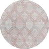 Aegean Elegance Washables Collection Area Rug -  Tinos Round Rose Pink  lifestyle 49