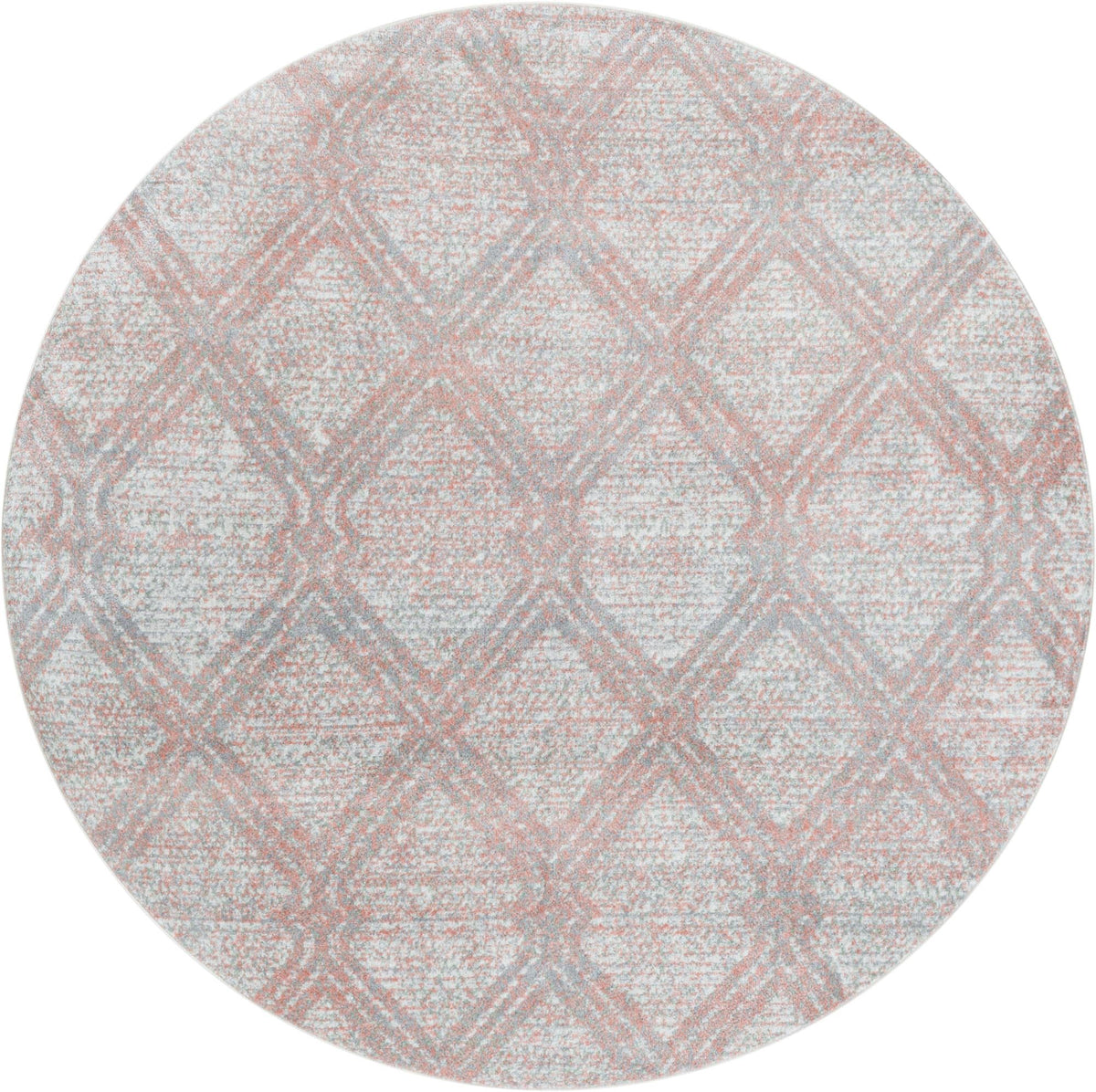 Aegean Elegance Washables Collection Area Rug -  Tinos Round Rose Pink  lifestyle 49