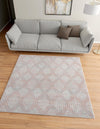 Aegean Elegance Washables Collection Area Rug -  Tinos Square Rose Pink  lifestyle 56