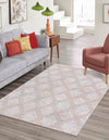Aegean Elegance Washables Collection Area Rug -  Tinos Rectangle Rose Pink  lifestyle 6