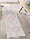 Aegean Elegance Washables Collection Area Rug -  Tinos Runner Rose Pink  lifestyle 57
