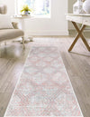 Aegean Elegance Washables Collection Area Rug -  Tinos Runner Rose Pink  lifestyle 63
