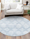 Aegean Elegance Washables Collection Area Rug -  Tinos Round Blue  lifestyle 59