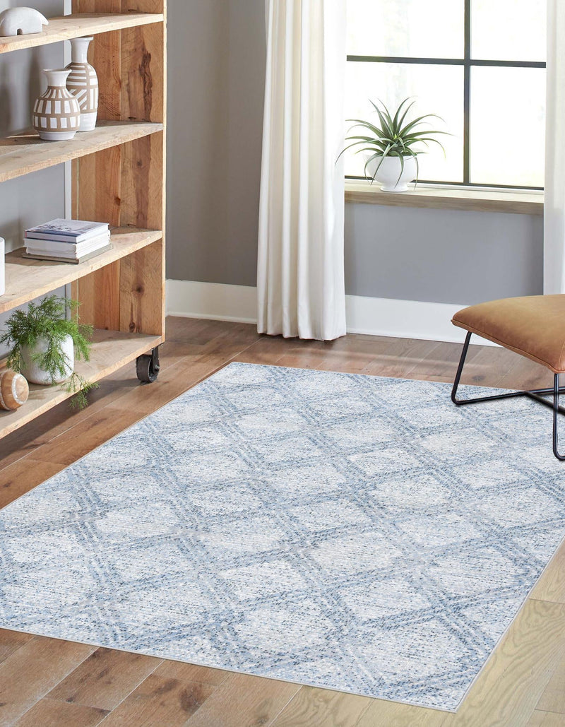 Aegean Elegance Washables Collection Area Rug -  Tinos Rectangle Blue  lifestyle 5