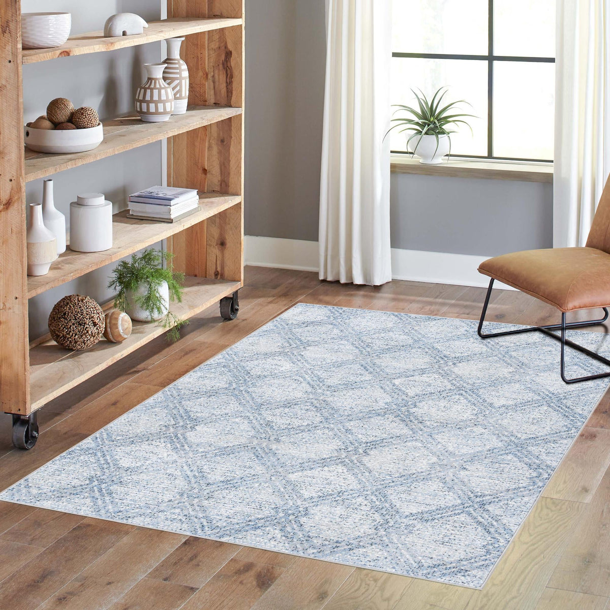 Aegean Elegance Washables Collection Area Rug -  Tinos Rectangle Blue  lifestyle 41