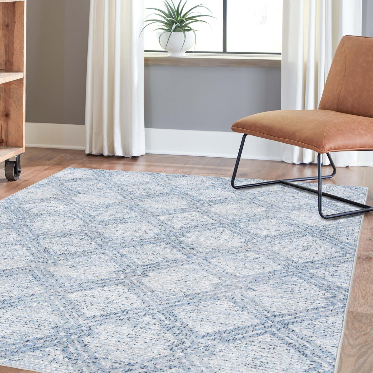 Aegean Elegance Washables Collection Area Rug -  Tinos Rectangle Blue  lifestyle 44