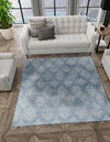 Aegean Elegance Washables Collection Area Rug -  Tinos Square Blue  lifestyle 60