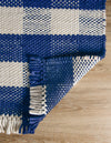Sustainable Grid Indoor-Outdoor Oasis Collection Area Rug - Savannah Rectangle Navy Blue  lifestyle 12