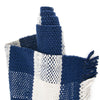 Sustainable Grid Indoor-Outdoor Oasis Collection Area Rug - Savannah Rectangle Navy Blue  lifestyle 52