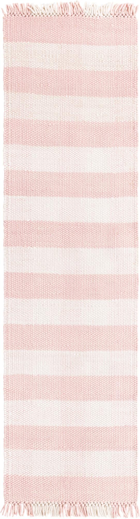 Sustainable Grid Indoor-Outdoor Oasis Collection Area Rug - Savannah Runner Pink  lifestyle 162