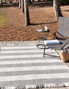Sustainable Grid Indoor-Outdoor Oasis Collection Area Rug - Savannah Rectangle Gray  lifestyle 12