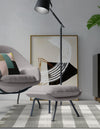 Sustainable Grid Indoor-Outdoor Oasis Collection Area Rug - Savannah Rectangle Gray  lifestyle 27
