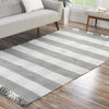 Sustainable Grid Indoor-Outdoor Oasis Collection Area Rug - Savannah Rectangle Gray  lifestyle 69