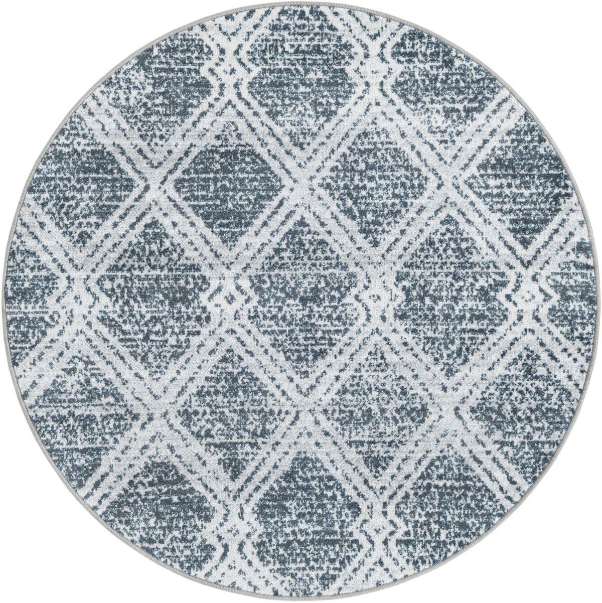 Aegean Elegance Washables Collection Area Rug -  Tinos Round Ivory  lifestyle 46