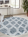 Aegean Elegance Washables Collection Area Rug -  Tinos Round Ivory  lifestyle 52