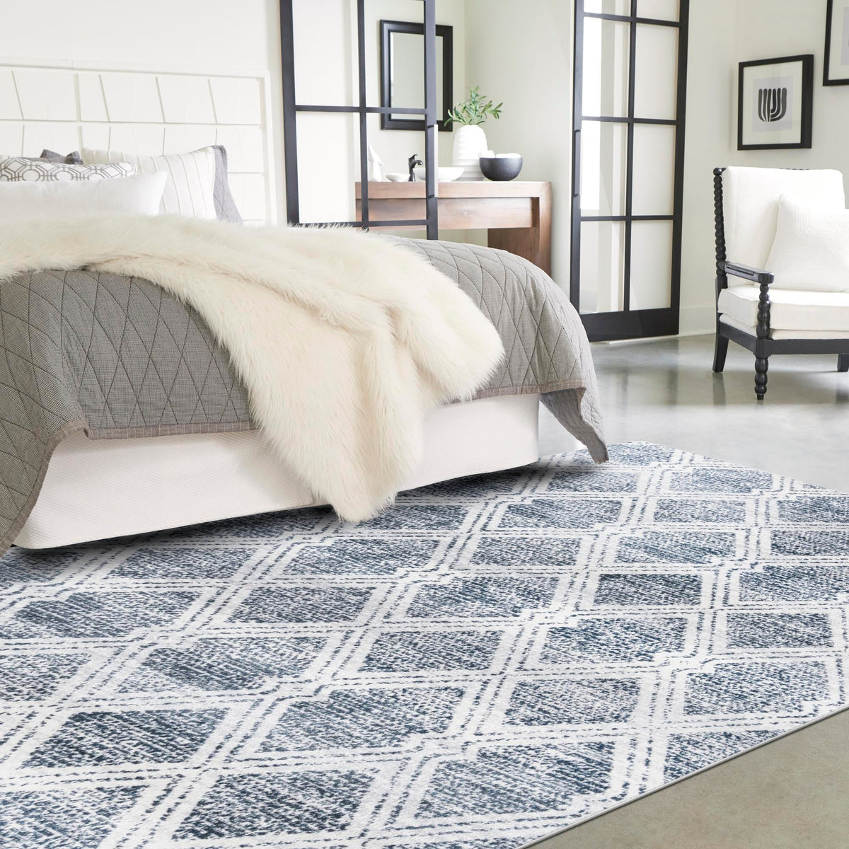 Aegean Elegance Washables Collection Area Rug -  Tinos Rectangle Ivory  lifestyle 43