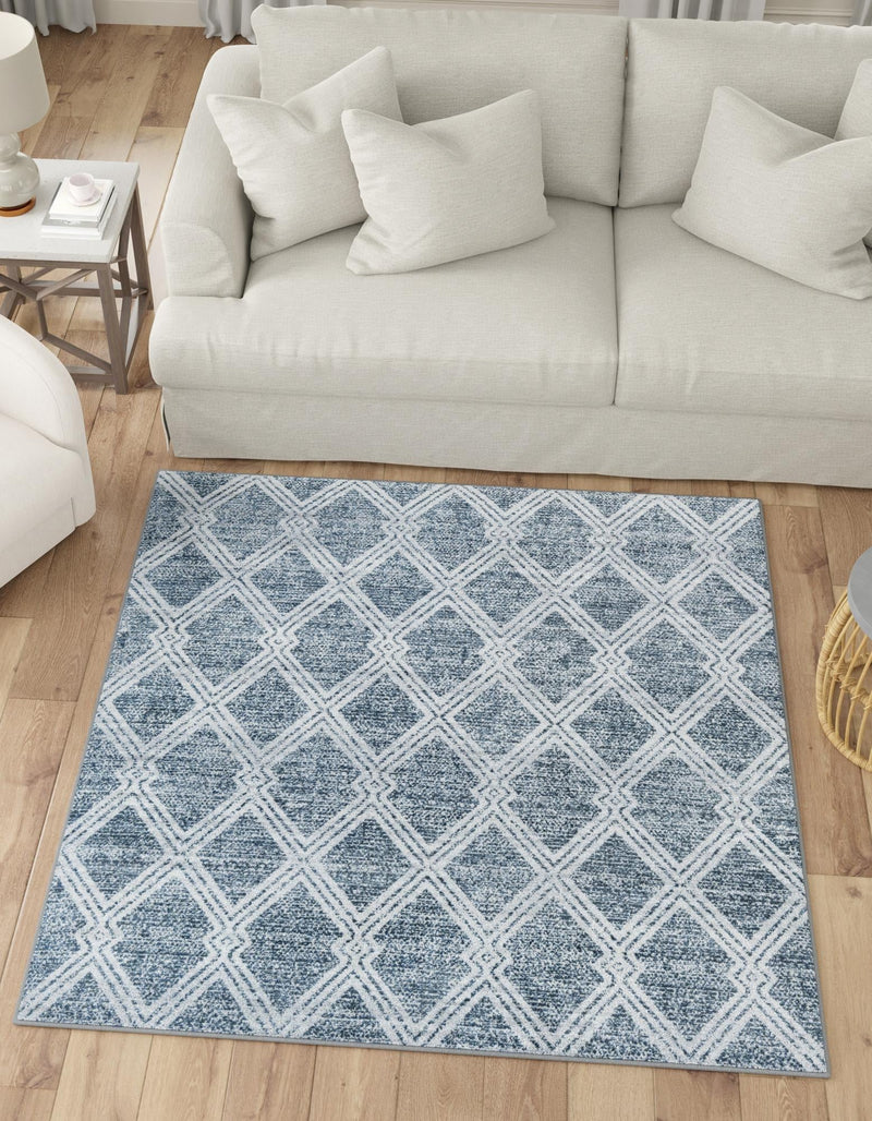 Aegean Elegance Washables Collection Area Rug -  Tinos Square Ivory  lifestyle 61
