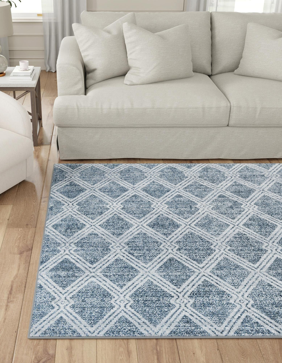 Aegean Elegance Washables Collection Area Rug -  Tinos Square Ivory  lifestyle 73