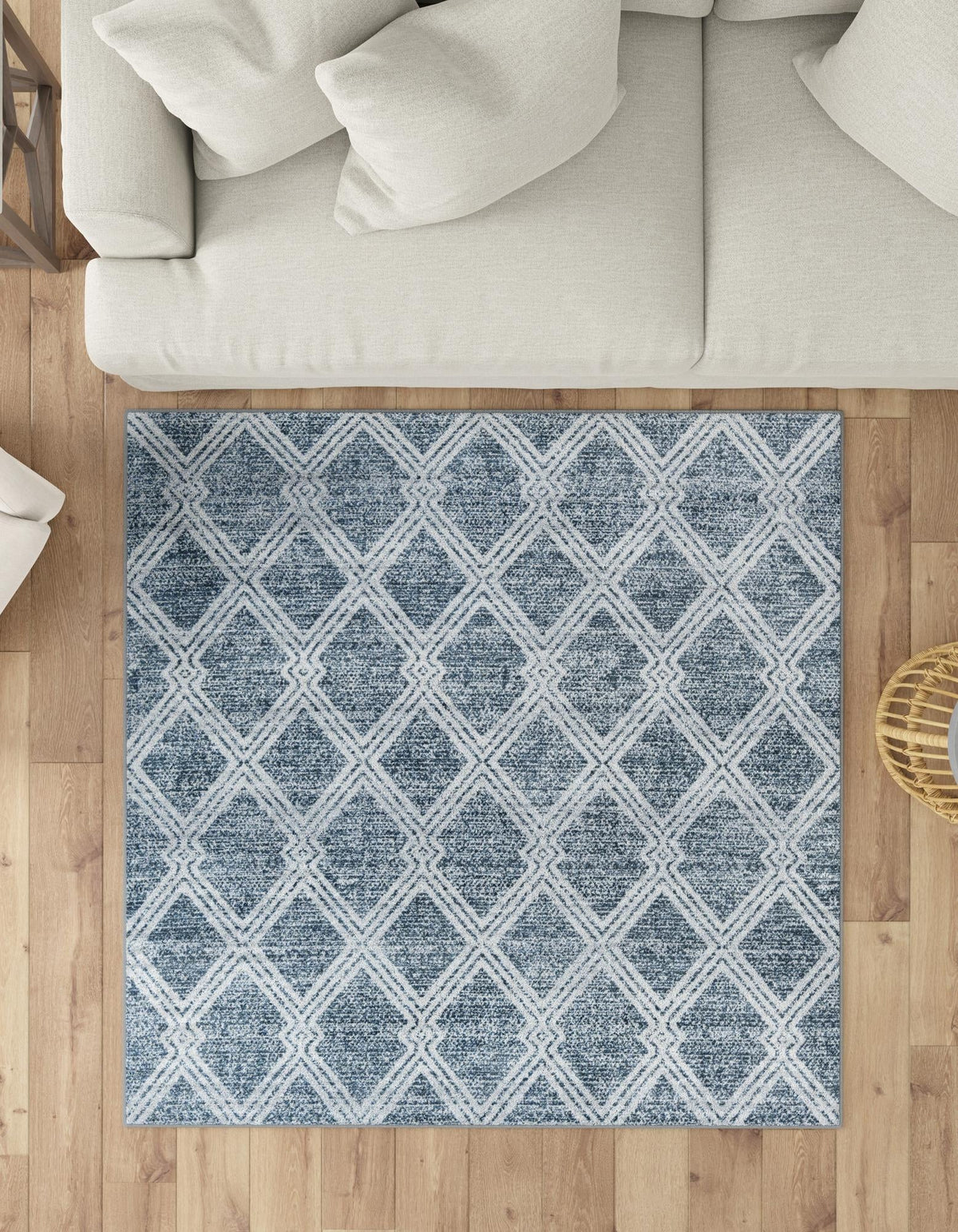 Aegean Elegance Washables Collection Area Rug -  Tinos Square Ivory  lifestyle 82