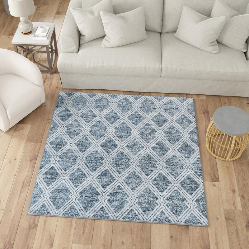 Aegean Elegance Washables Collection Area Rug -  Tinos Square Ivory  lifestyle 91