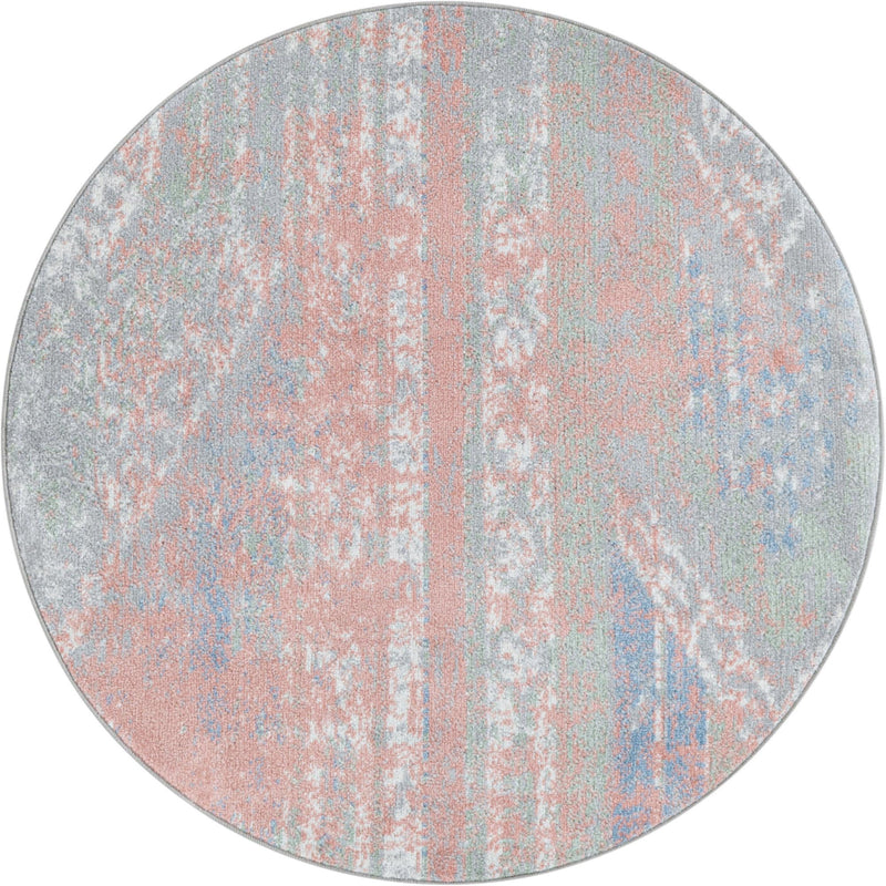 Aegean Elegance Washables Collection Area Rug -  Zakynthos Round Multi  lifestyle 35