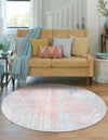 Aegean Elegance Washables Collection Area Rug -  Zakynthos Round Multi  lifestyle 39