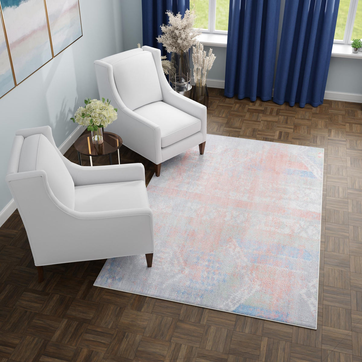 Aegean Elegance Washables Collection Area Rug -  Zakynthos Rectangle Multi  lifestyle 29