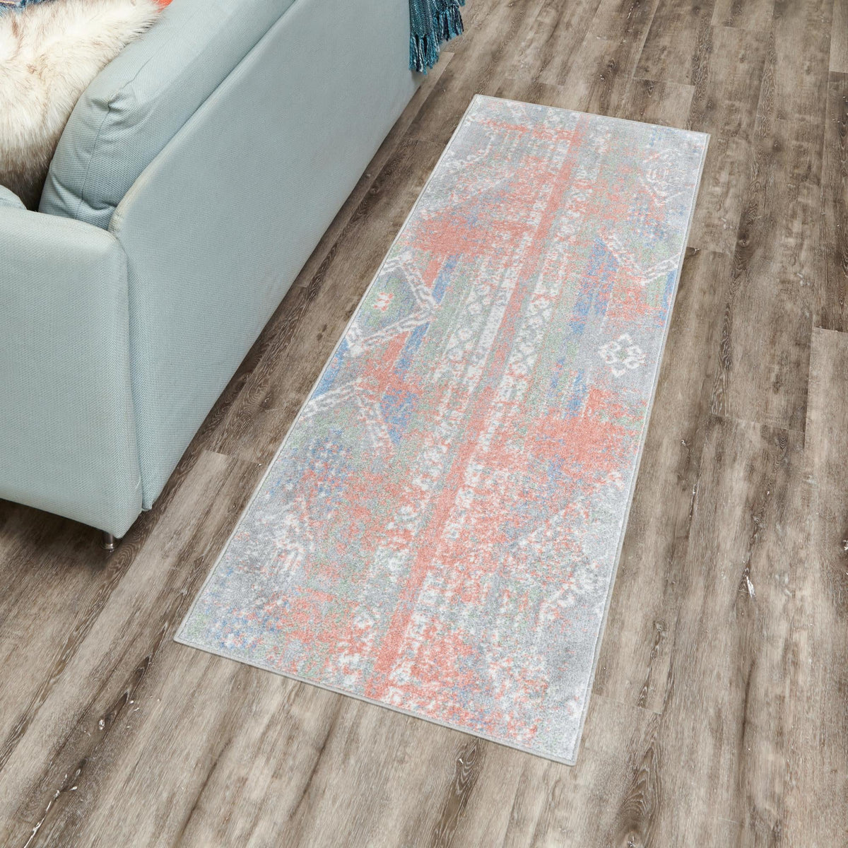 Aegean Elegance Washables Collection Area Rug -  Zakynthos Runner Multi  lifestyle 88