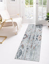 Aegean Elegance Washables Collection Area Rug -  Zakynthos Runner Ivory Gray  lifestyle 37