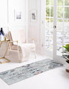 Aegean Elegance Washables Collection Area Rug -  Zakynthos Runner Ivory Gray  lifestyle 41