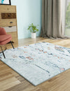 Aegean Elegance Washables Collection Area Rug -  Zakynthos Square Ivory Gray  lifestyle 49