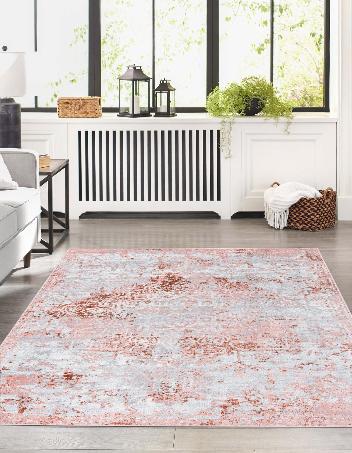 Aegean Elegance Washables Collection Area Rug -  Serifos Rectangle Rose Pink  lifestyle 9