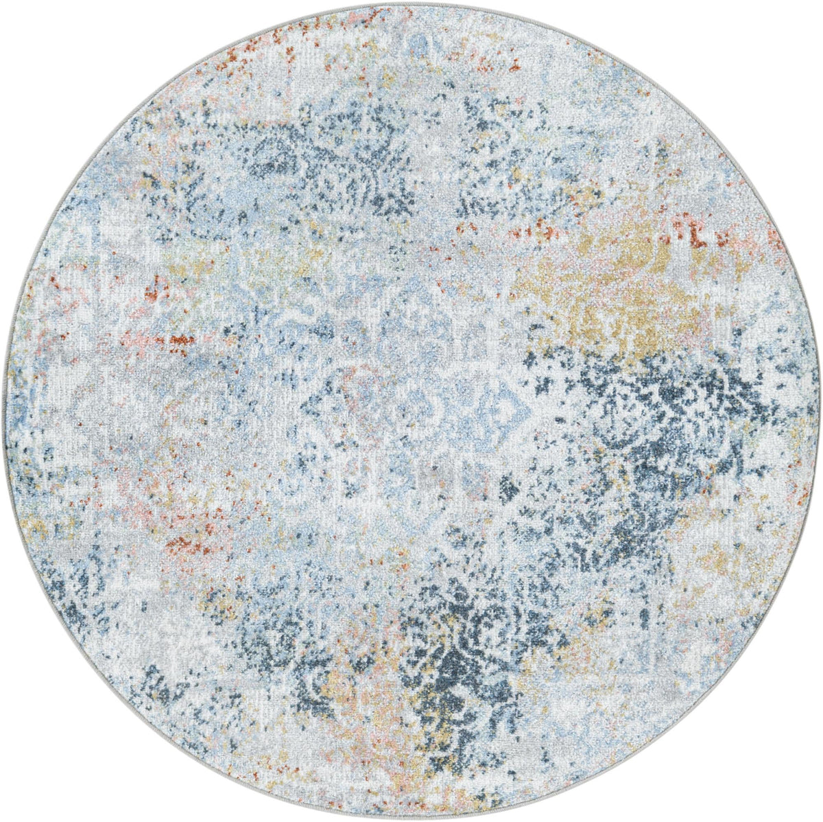 Aegean Elegance Washables Collection Area Rug -  Serifos Round Multi  lifestyle 33