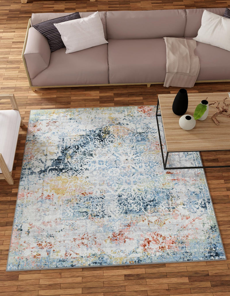 Aegean Elegance Washables Collection Area Rug -  Serifos Square Multi  lifestyle 41