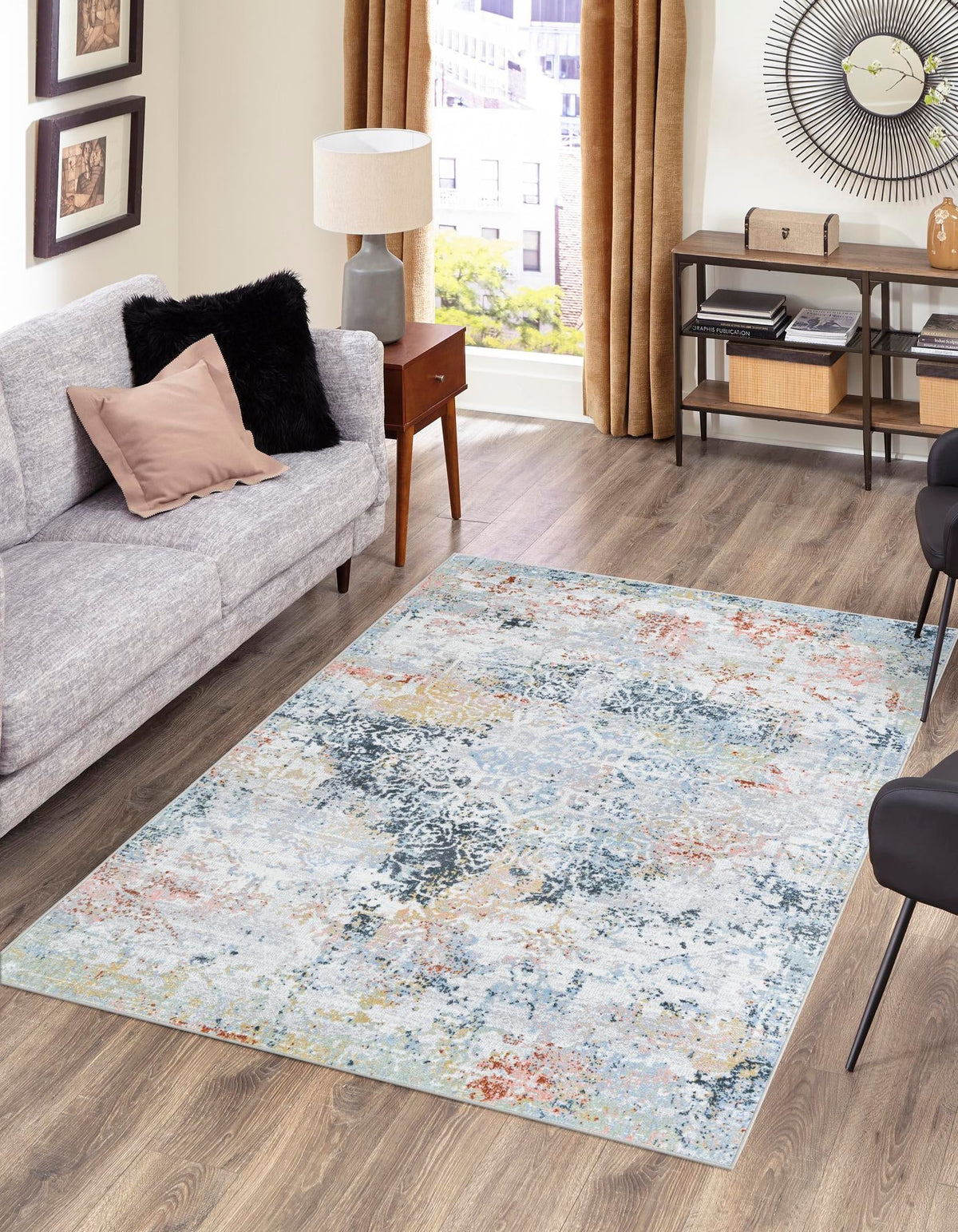 Aegean Elegance Washables Collection Area Rug -  Serifos Rectangle Multi  lifestyle 4